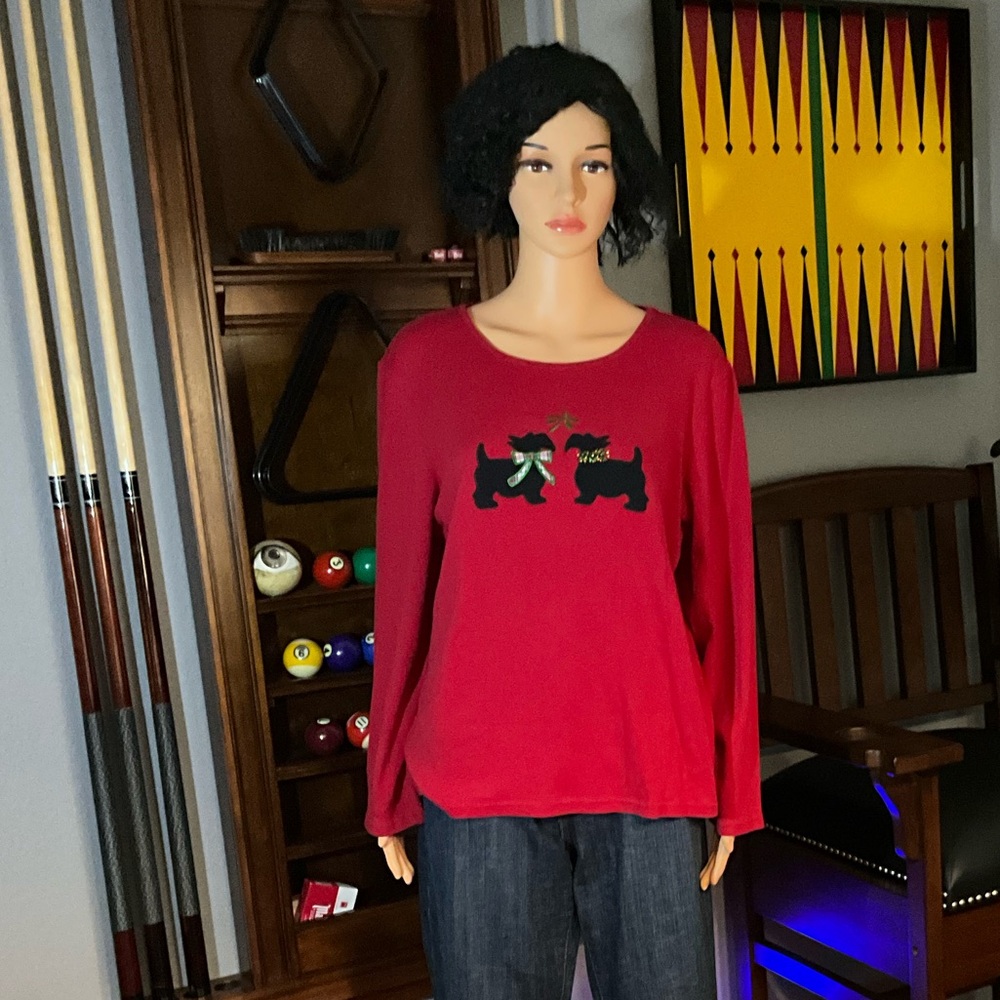 Karen Scott Christmas long sleeve tee